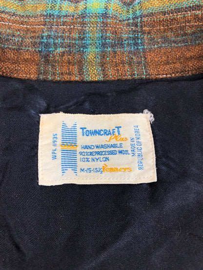 【現状渡し品】【メンズ】 TOWNCRAFT タウンクラフト VINTAGE WOOL L/S SHIRT ヴィンテージ ウール ロングスリーブ シャツ 長袖 トップス 146-251114-yy-02-tag サイズ：M カラー：ブラウン 万代Net店