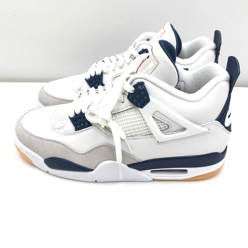 【中古美品】【メンズ】 NIKE SB ナイキエスビー AIR JORDAN 4 RETRO SP SUMMIT WHITE NAVY DR5415-100 エアジョーダン4 レトロ SP スニーカー 靴 160-251110-rt-08-tag サイズ：27cm US 9 カラー：ホワイト 万代Net店