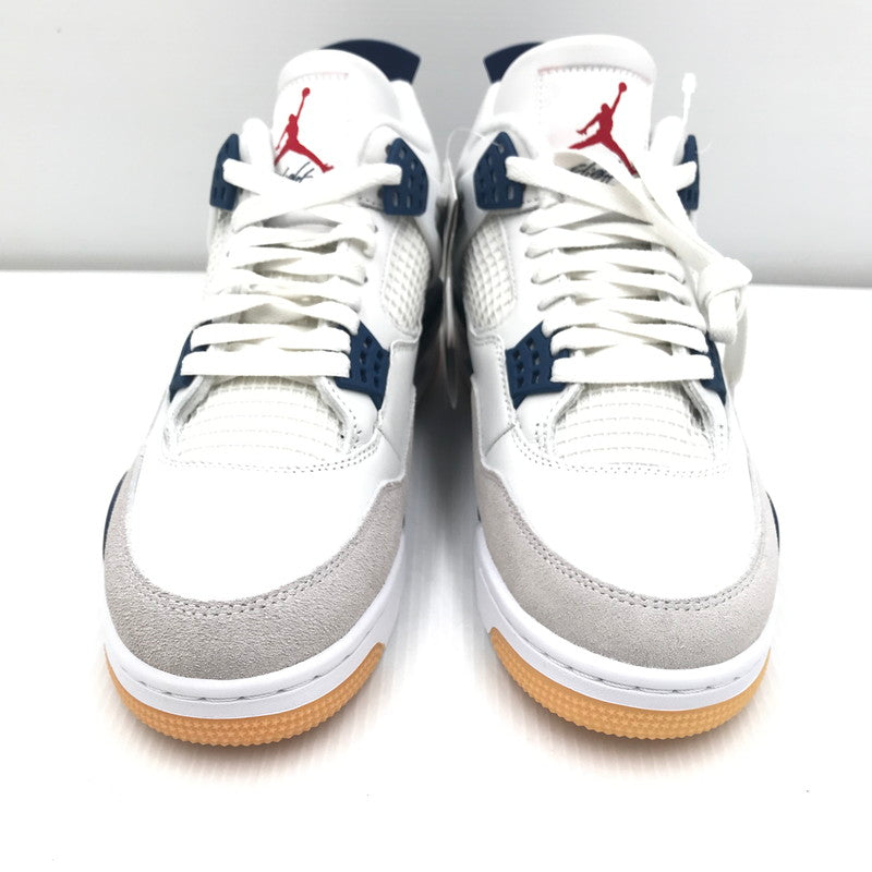 【中古美品】【メンズ】 NIKE SB ナイキエスビー AIR JORDAN 4 RETRO SP SUMMIT WHITE NAVY DR5415-100 エアジョーダン4 レトロ SP スニーカー 靴 160-251110-rt-08-tag サイズ：27cm US 9 カラー：ホワイト 万代Net店