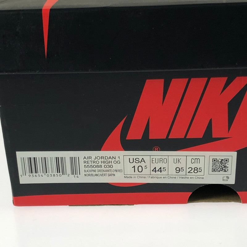 【中古品】【メンズ】 NIKE ナイキ AIR JORDAN 1 HIGH OG 555088-030 エアジョーダン 1 ハイ オリジナル スニーカー 靴 160-251201-na-15-tag サイズ：28.5cm US 10.5 カラー：BLACK/PINE GREEN-WHITE-GYM RED 万代Net店