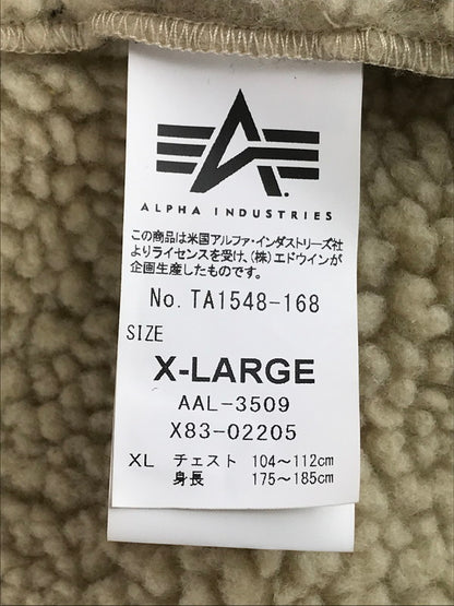 【中古品】【メンズ】 ALPHA アルファ FAKE LEATHER B-3 FLIGHT JACKET TA1548-168 フェイクレザー B-3フライトジャケット アウター 145-251213-rt-08-tag サイズ：XL カラー：ブラウン 万代Net店