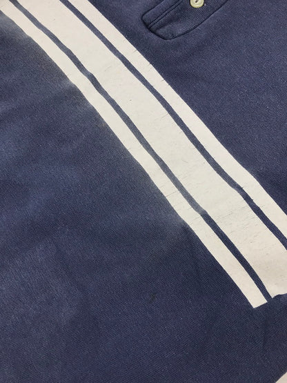 【中古品】【メンズ】 ALLEN A アレン エー 60's HALF BUTTON S/S CREWNECK SWEAT 60年代 ハーフボタン ショートスリーブ クルーネック スウェット ヴィンテージ 146-251115-rt-12-tag サイズ：L カラー：ネイビー 万代Net店