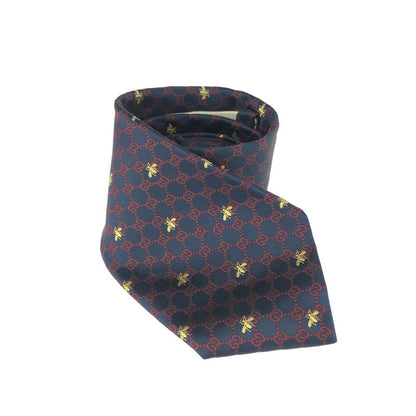 【中古美品】【メンズ】 GUCCI グッチ GG BEE TIE 545078 ネクタイ 服飾雑貨 スーツ用小物 183-251130-na-04-tag カラー：ネイビー 万代Net店