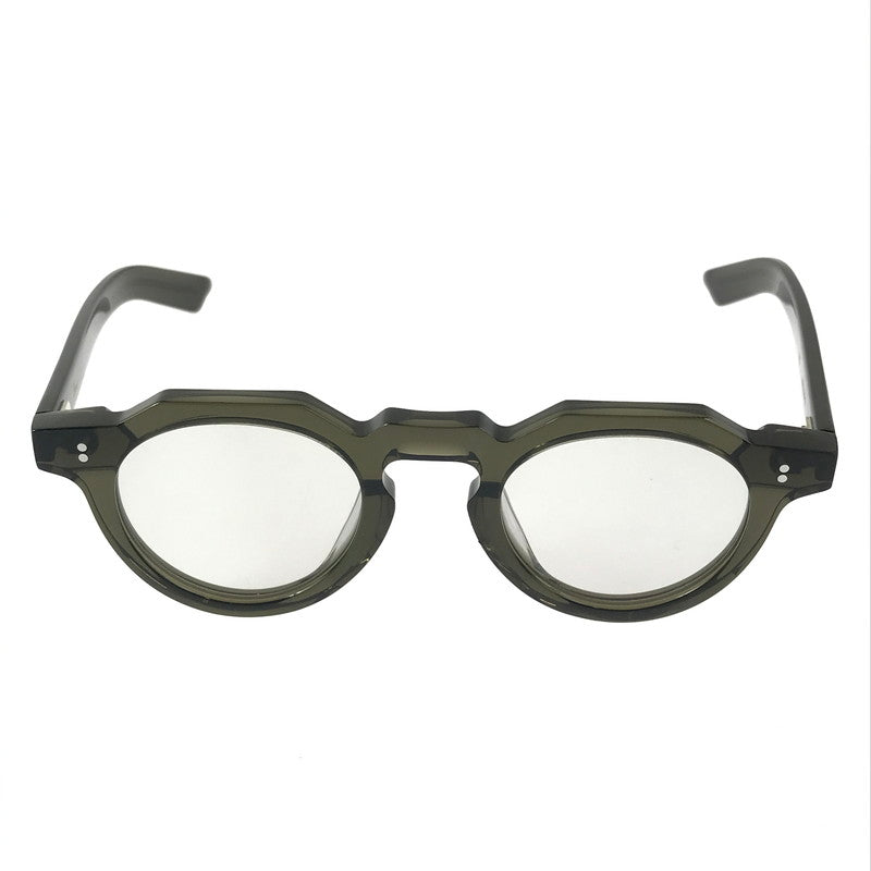 【中古品】【メンズ】 FEW BY NEW フューバイニュー ボストン型 クラウンパント 眼鏡 サングラス アイウェア アクセサリー 203-251124-na-07-tag サイズ：44□24 145 カラー：カーキ 万代Net店