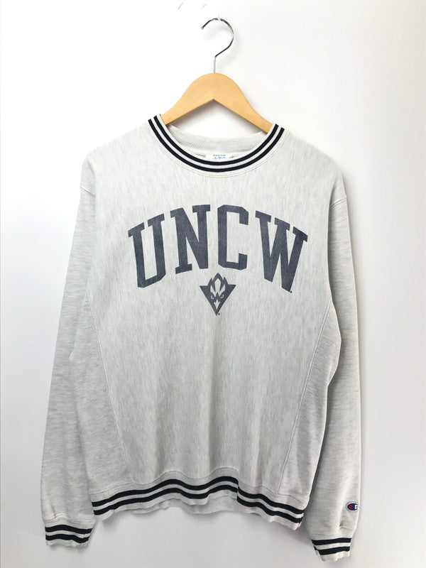 【中古品】【メンズ】 CHAMPION チャンピオン REVERSE WEAVE SWEAT SHIRT リバースウィーブ スウェット シャツ トレーナー 復刻単色タグ 染込みプリント トップス 146-260503-rt-08-tag サイズ：M カラー：グレー 万代Net店