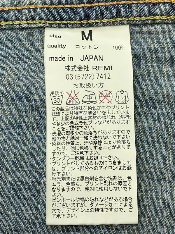 【中古品】【メンズ】 REMI RELIEF レミレリーフ FLOWER STUD DENIM SHIRT フラワースタッズデニムシャツ 140-251121-rt-11-tag サイズ：M カラー：インディゴ 万代Net店