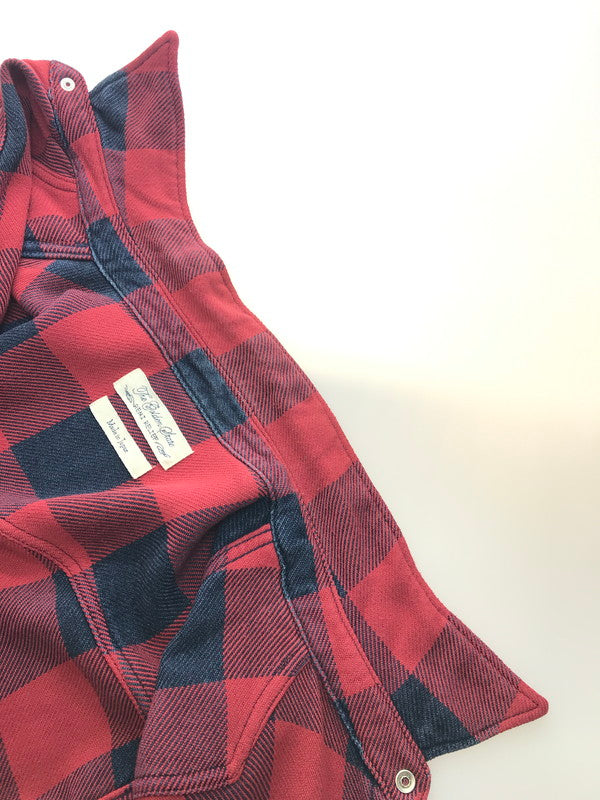 【中古品】【メンズ】 REMI RELIEF レミレリーフ × BEAMS+ ビームスプラス 別注 RAYON CHECK SHIRT レーヨン チェックシャツ 開襟シャツ トップス 140-251119-rt-08-tag サイズ：XL カラー：レッド 万代Net店