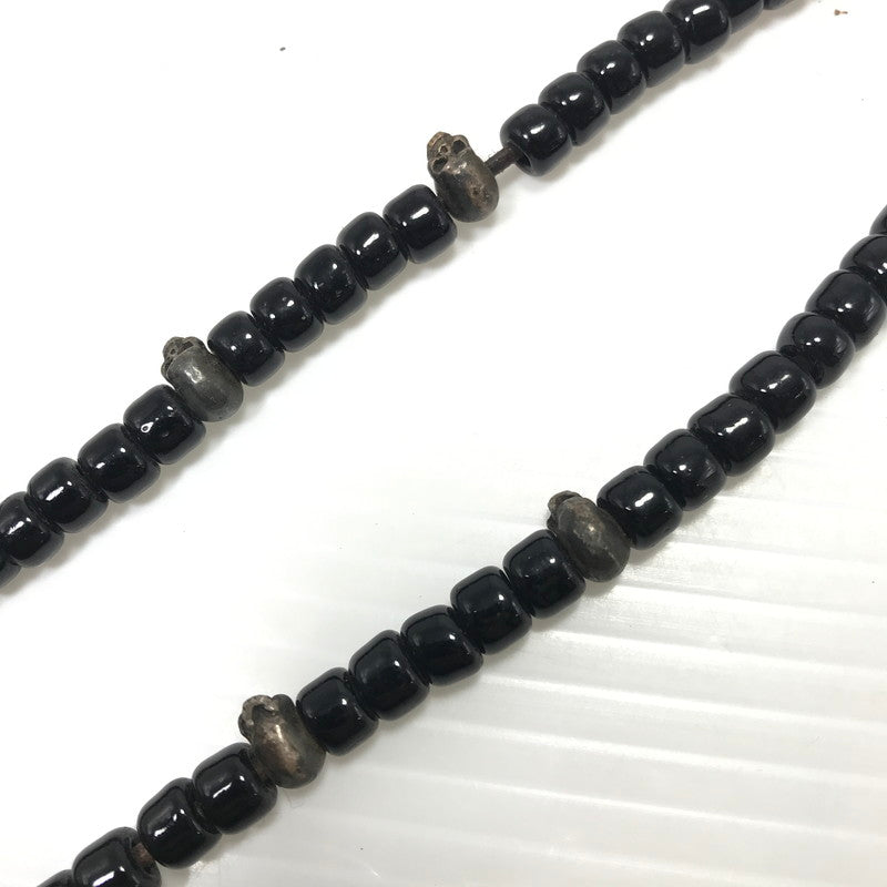 【現状渡し品】【メンズ】 USED ユーズド SKUL HEAD CLAW BEAS NECKLACE スカル ヘッド クロウ ビーズ ネックレス アクセサリー 191-260626-rt-04-tagh カラー：シルバー/ブラック 万代Net店