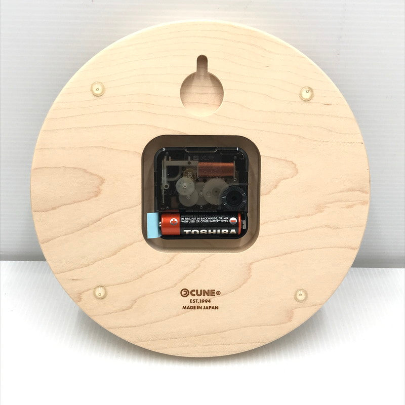 【中古美品】【メンズ】 CUNE キューン PIZZA CLOCK 木のピザ時計 壁掛け時計 208-251129-na-10-tag カラー：ブラウン系 万代Net店