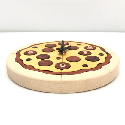 【中古美品】【メンズ】 CUNE キューン PIZZA CLOCK 木のピザ時計 壁掛け時計 208-251129-na-10-tag カラー：ブラウン系 万代Net店