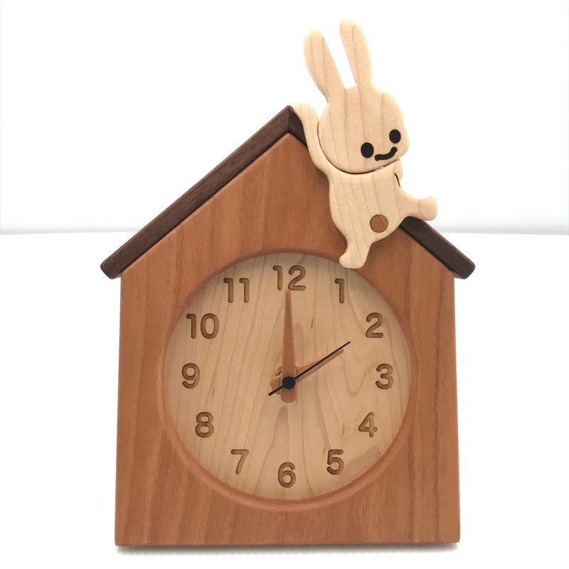【中古美品】【メンズ】 CUNE キューン WOODEN TABLE CLOCK 木の置き時計 壁掛け時計 208-251129-na-09-tag カラー：ブラウン系 万代Net店
