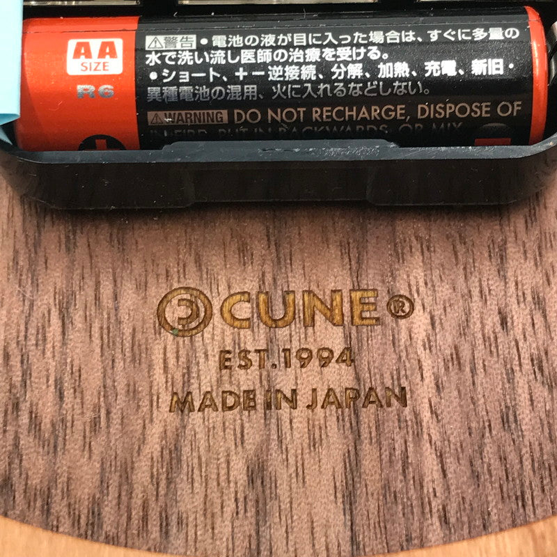 【中古美品】【メンズ】 CUNE キューン WOODEN TABLE CLOCK 木の置き時計 壁掛け時計 208-251129-na-09-tag カラー：ブラウン系 万代Net店