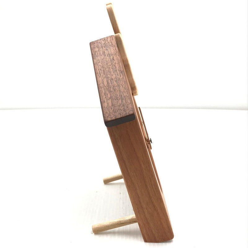 【中古美品】【メンズ】 CUNE キューン WOODEN TABLE CLOCK 木の置き時計 壁掛け時計 208-251129-na-09-tag カラー：ブラウン系 万代Net店