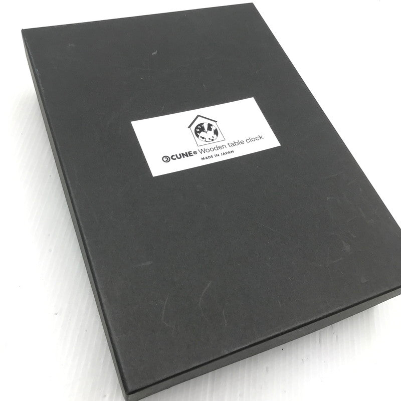 【中古美品】【メンズ】 CUNE キューン WOODEN TABLE CLOCK 木の置き時計 壁掛け時計 208-251129-na-09-tag カラー：ブラウン系 万代Net店