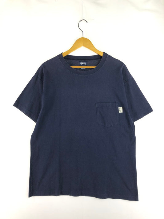 【中古品】【メンズ】 OLD STUSSY オールド ステューシー 90’S POCKET S/S TEE 90年代 ポケット Tシャツ USA製 紺タグ 半袖Tシャツ 142-251120-na-04-tag サイズ：L カラー：ネイビー 万代Net店