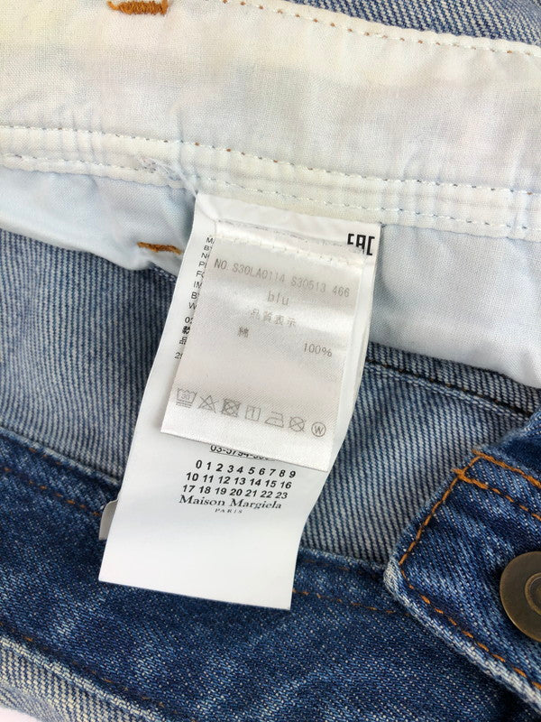 【現状渡し品】【メンズ】 MAISON MARGIELA メゾン マルジェラ HI WEST DAMAGE DENIM S30LA0114 PANTS ハイウエスト ダメージ加工デニムパンツ ジーンズ ボトムス 152-251121-rt-03-tag サイズ：29 カラー：インディゴ 万代Net店