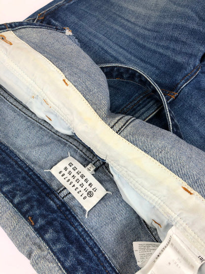 【現状渡し品】【メンズ】 MAISON MARGIELA メゾン マルジェラ HI WEST DAMAGE DENIM S30LA0114 PANTS ハイウエスト ダメージ加工デニムパンツ ジーンズ ボトムス 152-251121-rt-03-tag サイズ：29 カラー：インディゴ 万代Net店
