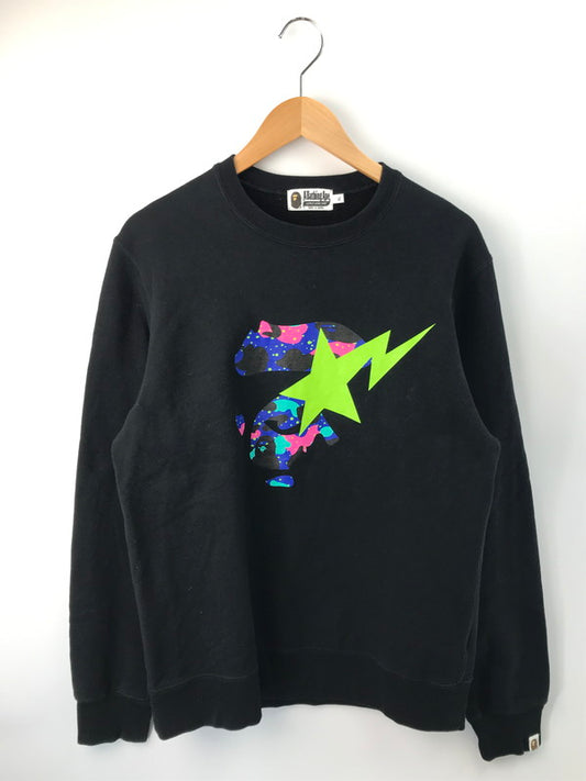 【中古品】【メンズ】 A BATHING APE アベイシングエイプ × KID CUDI キッド・カディ BAPE X KID CUDI CREWNECK 001SWG731901X クルーネックスウェット トレーナー 142-251119-rt-04-tag サイズ：XL カラー：ブラック 万代Net店