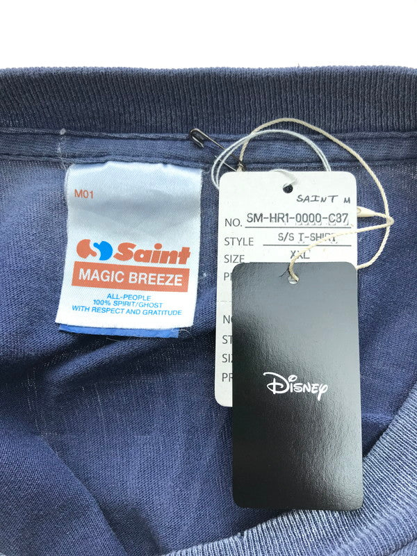 【現状渡し品】【メンズ】 SAINT MICHAEL セントマイケル × DISNEY ディズニー 25SS BONJOUR DSN_TEE SM-HR1-0000-C87 ディズニー プリント Tシャツ 142-251119-rt-02-tag サイズ：XXL カラー：ブルー 万代Net店