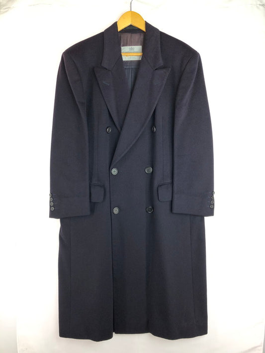 【現状渡し品】【メンズ】 Aquascutum アクアスキュータム 80's CASHMERE CHESTER COAT D-TK1200 80年代 カシミヤ チェスターコート アウター ヴィンテージ 146-251121-rt-01-tag サイズ：不明 カラー：ネイビー 万代Net店