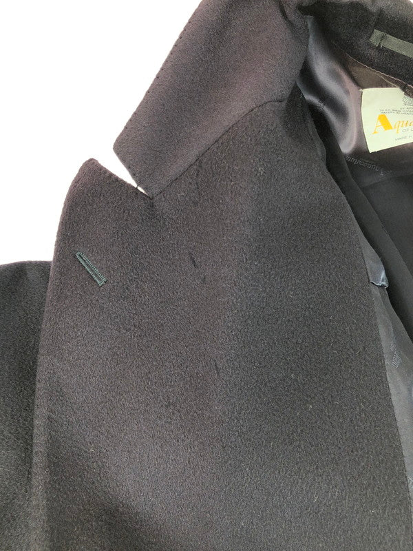 【現状渡し品】【メンズ】 Aquascutum アクアスキュータム 80's CASHMERE CHESTER COAT D-TK1200 80年代 カシミヤ チェスターコート アウター ヴィンテージ 146-251121-rt-01-tag サイズ：不明 カラー：ネイビー 万代Net店