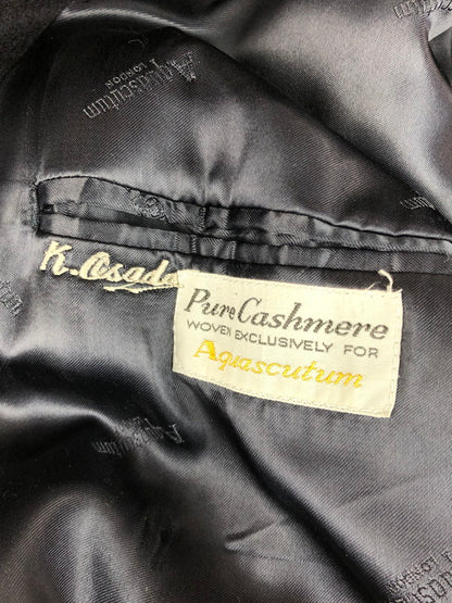 【現状渡し品】【メンズ】 Aquascutum アクアスキュータム 80's CASHMERE CHESTER COAT D-TK1200 80年代 カシミヤ チェスターコート アウター ヴィンテージ 146-251121-rt-01-tag サイズ：不明 カラー：ネイビー 万代Net店