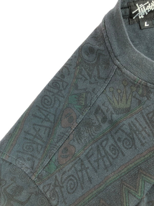 【中古品】【メンズ】 STUSSY ステューシー 90'S-00’S IRIE BAND RASTA TEE 90年代-00年代 アイリー バンド ラスタ Tシャツ 半袖Tシャツ 142-251120-na-01-tag サイズ：L カラー：ネイビー系 万代Net店