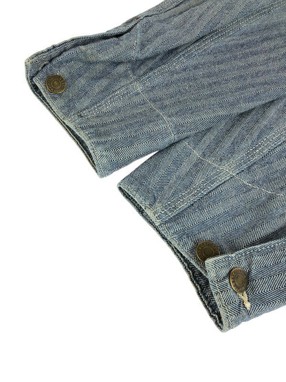 【中古品】【メンズ】 Carhartt カーハート 80'S-90'S HERRINGBONE COVERALLS 80年代-90年代 ヘリンボーン カバーオール ライトアウター 145-251120-na-06-tag サイズ：表記サイズなし 下記参照 カラー：ブルー系 万代Net店