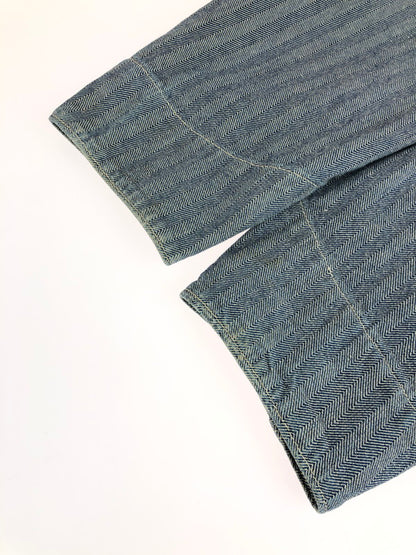 【中古品】【メンズ】 Carhartt カーハート 80'S-90'S HERRINGBONE COVERALLS 80年代-90年代 ヘリンボーン カバーオール ライトアウター 145-251120-na-06-tag サイズ：表記サイズなし 下記参照 カラー：ブルー系 万代Net店