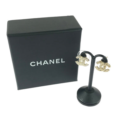【現状渡し品】【レディース】 CHANEL シャネル CC RHINESTONE PIERCE A88429 ココマーク ラインストーン ピアス アクセサリー 182-251124-na-05-tag カラー：ゴールド 万代Net店
