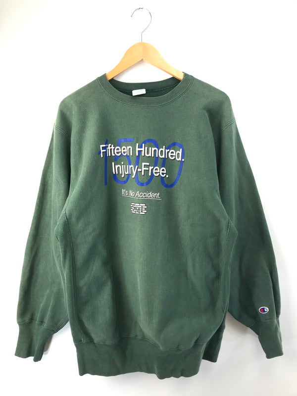 【現状渡し品】【メンズ】 Champion チャンピオン 90'S REVERSE WEAVE SEEDORFF MASONRY INC CREWNECK SWEAT リバースウィーブ クルーネック スウェット トレーナー 刺繍タグ 146-251120-na-13-tag サイズ：XL カラー：グリーン 万代Net店