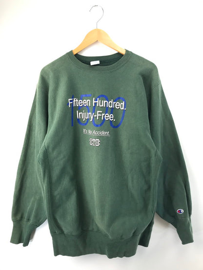 【現状渡し品】【メンズ】 Champion チャンピオン 90'S REVERSE WEAVE SEEDORFF MASONRY INC CREWNECK SWEAT リバースウィーブ クルーネック スウェット トレーナー 刺繍タグ 146-251120-na-13-tag サイズ：XL カラー：グリーン 万代Net店