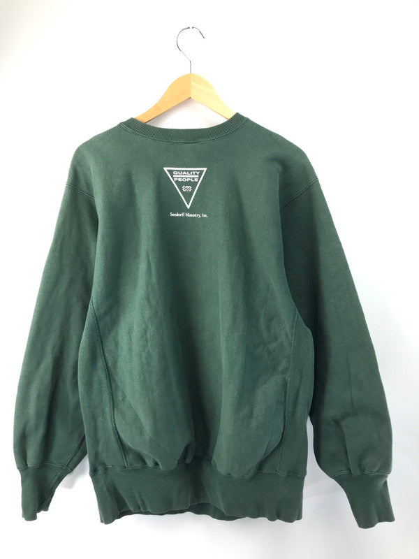 【現状渡し品】【メンズ】 Champion チャンピオン 90'S REVERSE WEAVE SEEDORFF MASONRY INC CREWNECK SWEAT リバースウィーブ クルーネック スウェット トレーナー 刺繍タグ 146-251120-na-13-tag サイズ：XL カラー：グリーン 万代Net店