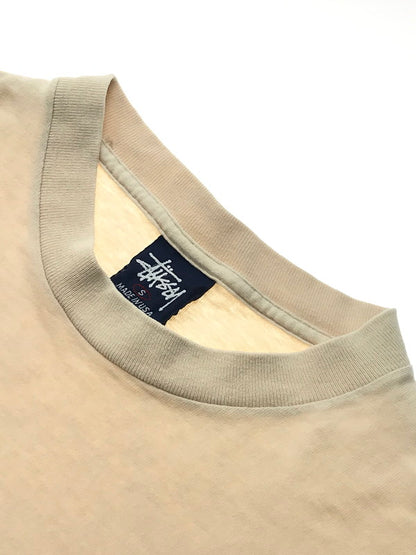 【中古品】【メンズ】 90'S LOGO L/S T-SHIRT 90年代 ロゴ Tシャツ USA製 紺タグ 長袖Tシャツ 142-251120-na-12-tag サイズ：S カラー：アイボリー系 万代Net店