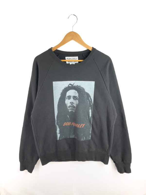 【中古品】【メンズ】 WACKO MARIA ワコマリア 18AW BOB MARLEY PHOTO PRINT CREW NECK SWEAT SHIRT ボブ・マリー フォトプリント クルーネック スウェットシャツ 142-251124-rt-06-tag サイズ：M カラー：ブラック 万代Net店