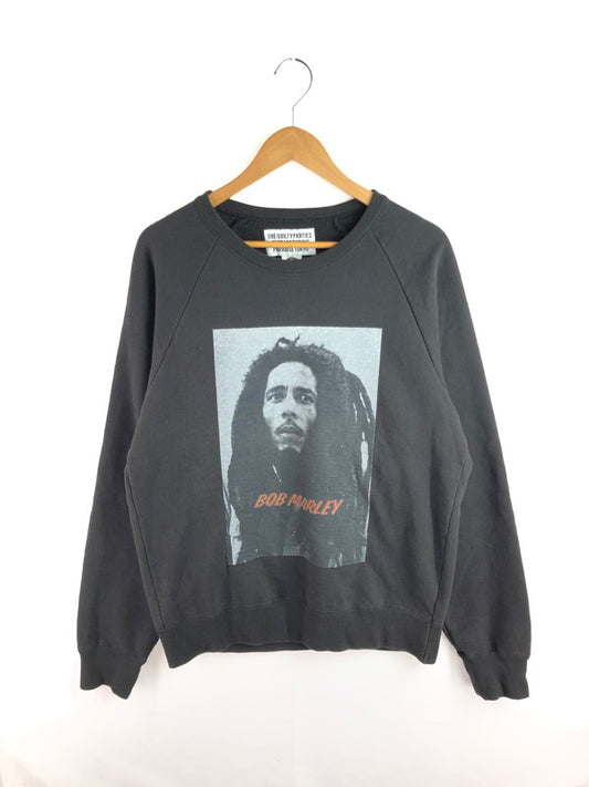 【中古品】【メンズ】 WACKO MARIA ワコマリア 18AW BOB MARLEY PHOTO PRINT CREW NECK SWEAT SHIRT ボブ・マリー フォトプリント クルーネック スウェットシャツ 142-251124-rt-06-tag サイズ：M カラー：ブラック 万代Net店
