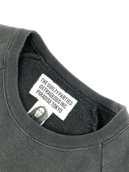 【中古品】【メンズ】 WACKO MARIA ワコマリア 18AW BOB MARLEY PHOTO PRINT CREW NECK SWEAT SHIRT ボブ・マリー フォトプリント クルーネック スウェットシャツ 142-251124-rt-06-tag サイズ：M カラー：ブラック 万代Net店