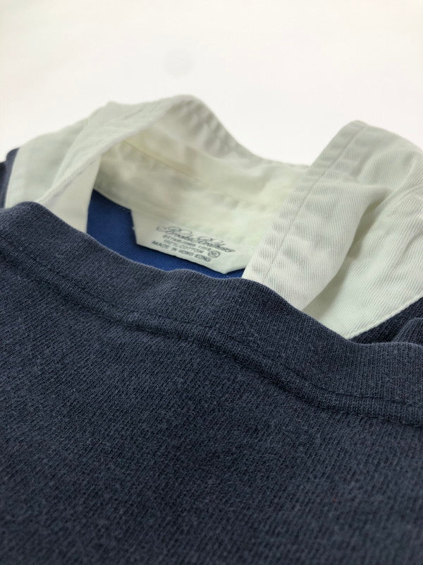 【中古品】【メンズ】 BROOKS BROTHERS ブルックスブラザーズ 90's FRONT LOGO RUGBY SHIRT フロントロゴラガーシャツ トップス 146-260505-rt-17-tag サイズ：XL カラー：ネイビー 万代Net店