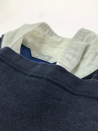 【中古品】【メンズ】 BROOKS BROTHERS ブルックスブラザーズ 90's FRONT LOGO RUGBY SHIRT フロントロゴラガーシャツ トップス 146-260505-rt-17-tag サイズ：XL カラー：ネイビー 万代Net店