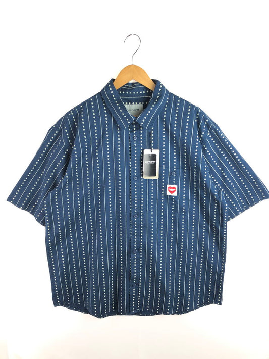 【中古美品】【メンズ】 Carhartt カーハート S/S DREWE SHIRT ショートスリーブ ドリュー シャツ 半袖シャツ トップス 142-251124-rt-03-tag サイズ：XL カラー：ネイビー 万代Net店