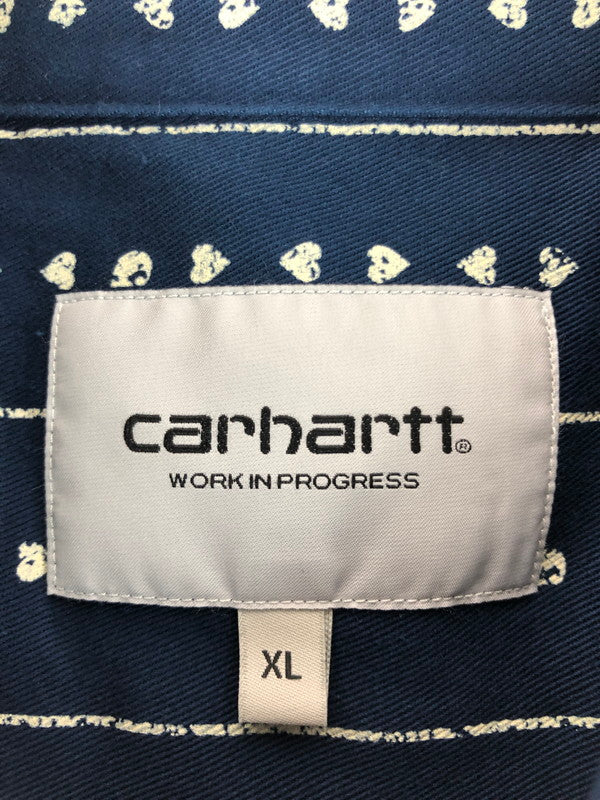 【中古美品】【メンズ】 Carhartt カーハート S/S DREWE SHIRT ショートスリーブ ドリュー シャツ 半袖シャツ トップス 142-251124-rt-03-tag サイズ：XL カラー：ネイビー 万代Net店