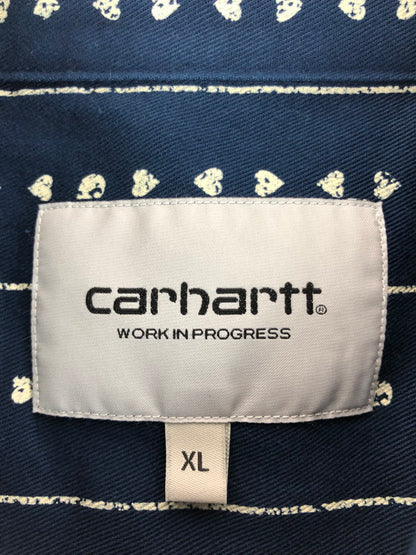 【中古美品】【メンズ】 Carhartt カーハート S/S DREWE SHIRT ショートスリーブ ドリュー シャツ 半袖シャツ トップス 142-251124-rt-03-tag サイズ：XL カラー：ネイビー 万代Net店