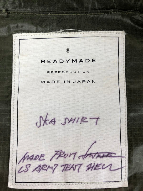 【中古品】【メンズ】 READYMADE レディメイド 21AW READYMADE SKA SHIRT RE-CO-KH-00-00-180 レディメイド スカシャツ 長袖シャツ トップス 142-251124-rt-04-tag サイズ：1 カラー：カーキ 万代Net店