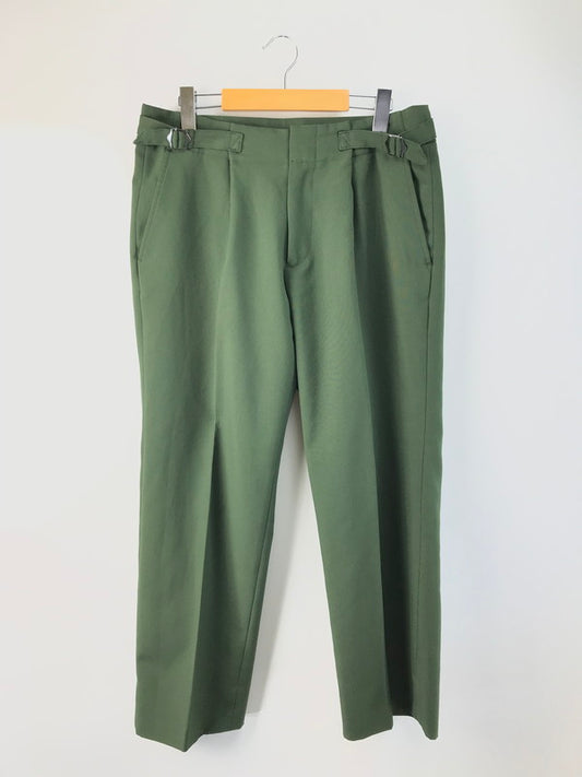 【中古品】【メンズ】 CALEE キャリー PANAMA CLOTH ADJUSTER SLACKS CL-24SS024 パナマ クロス アジャスター スラックス ボトムス 153-251128-rt-06-tag サイズ：M カラー：グリーン 万代Net店