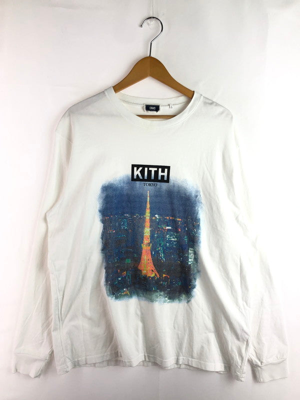 【中古品】【メンズ】 KITH キス TOKYO TOWER VINTAGE LONG SLEEVE TEE 22-070-060-0047-1-0 東京タワー ヴィンテージ ロングスリーブ Tシャツ 長袖Tシャツ 142-260106-na-20-tag サイズ：M カラー：ホワイト 万代Net店