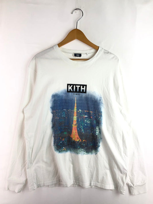 【中古品】【メンズ】 KITH キス TOKYO TOWER VINTAGE LONG SLEEVE TEE 22-070-060-0047-1-0 東京タワー ヴィンテージ ロングスリーブ Tシャツ 長袖Tシャツ 142-260106-na-20-tag サイズ：M カラー：ホワイト 万代Net店