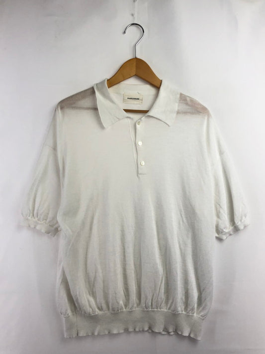 【中古品】【メンズ】 MARKAWARE マーカウェア PLAIN COLOR SS POLO SHIRT プレーン カラー 半袖ポロシャツ トップス 140-260605-rt-01-tagh サイズ：2 カラー：ホワイト 万代Net店