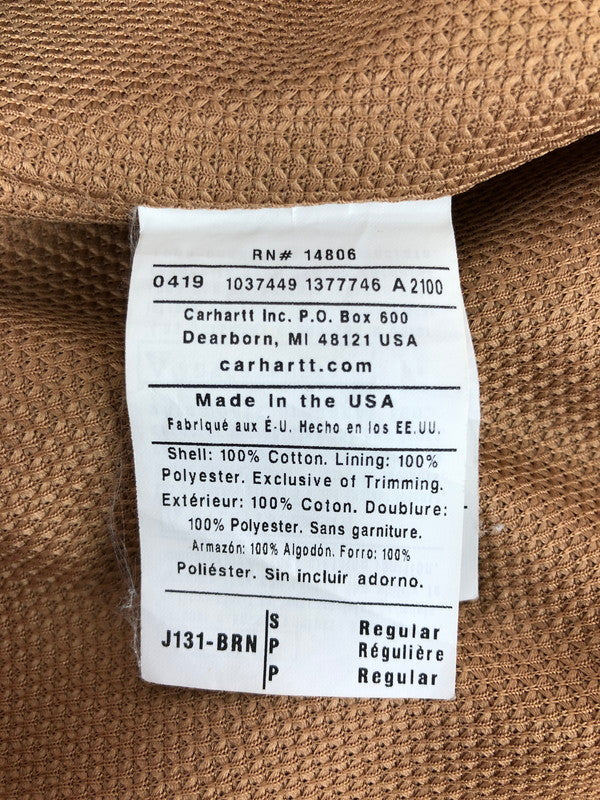 【中古品】【メンズ】 Carhartt カーハート THERMAL LINED ACTIVE JACKET J131-BRN サーマルライニングアクティブジャケット アウター USA製 146-251124-rt-08-tag サイズ：S カラー：ブラウン 万代Net店