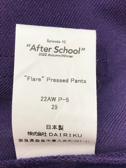 【中古品】【メンズ】 DAIRIKU ダイリク 22AW P-5 FLARE PRESSED PANTS フレア プレス パンツ ボトムス 151-251128-rt-05-tag サイズ：29 カラー：パープル 万代Net店