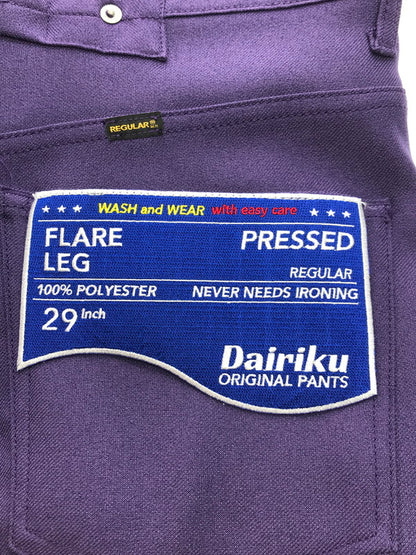 【中古品】【メンズ】 DAIRIKU ダイリク 22AW P-5 FLARE PRESSED PANTS フレア プレス パンツ ボトムス 151-251128-rt-05-tag サイズ：29 カラー：パープル 万代Net店